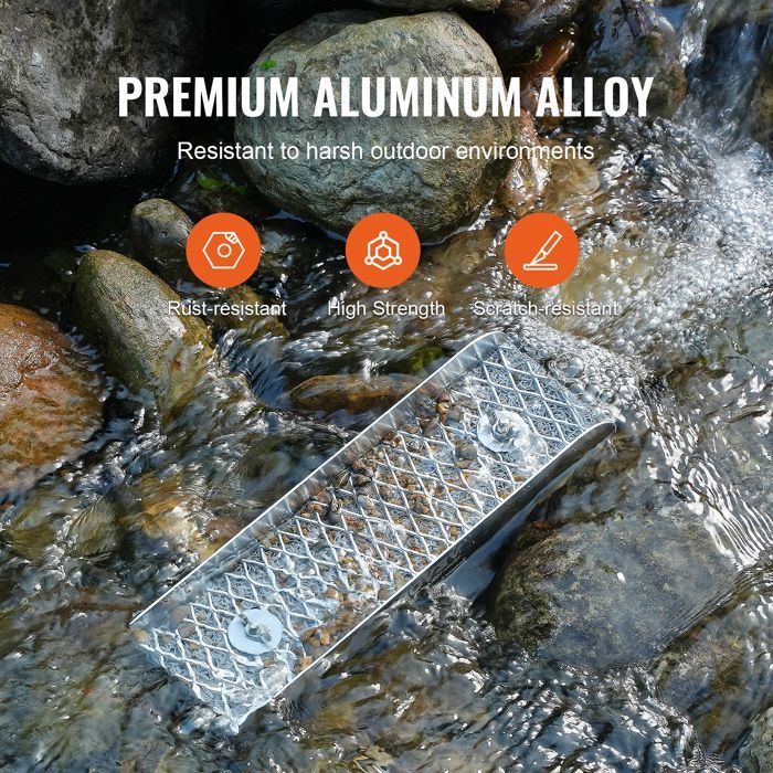 Kit portátil para buscar oro - VEVOR - Tallo de aluminio resistente de 30 cm (12 pulgadas) para la búsqueda de oro - Minero/buscador de oro para jardines y ríos