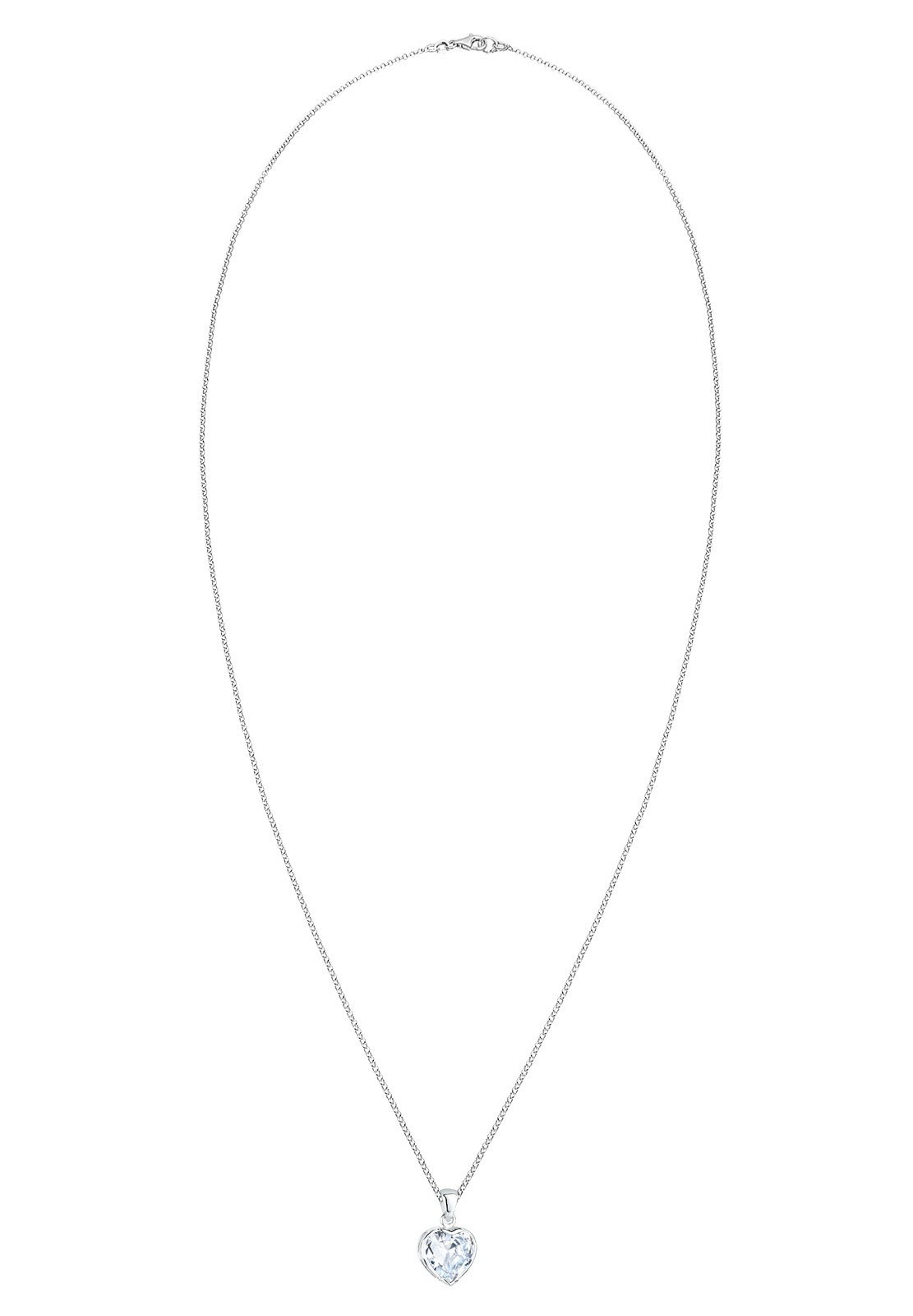 Elli Femme Coeur Amour avec Zircone - (925/1000) Argent