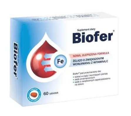 Biofer, Suplement diety z żelazem i witaminą C, Tabletki