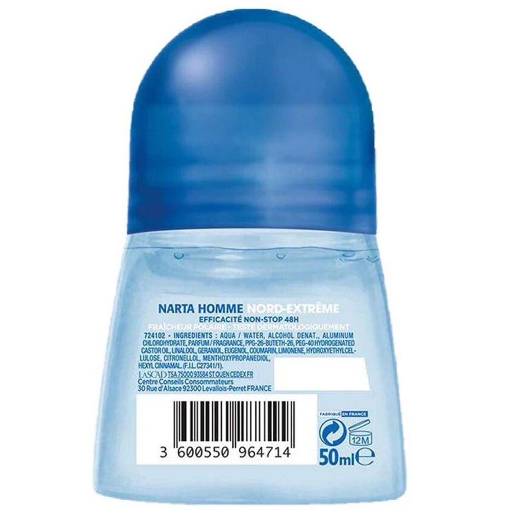 Narta Déodorant Homme Nord Extreme 48h - Fraîcheur Polaire 50ml