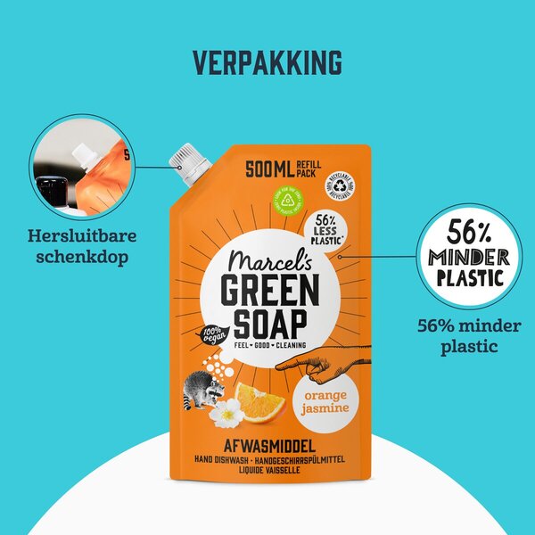 Rezervă detergent Marcel's Green Soap Portocale și Iasomie<br>6 x 500ml