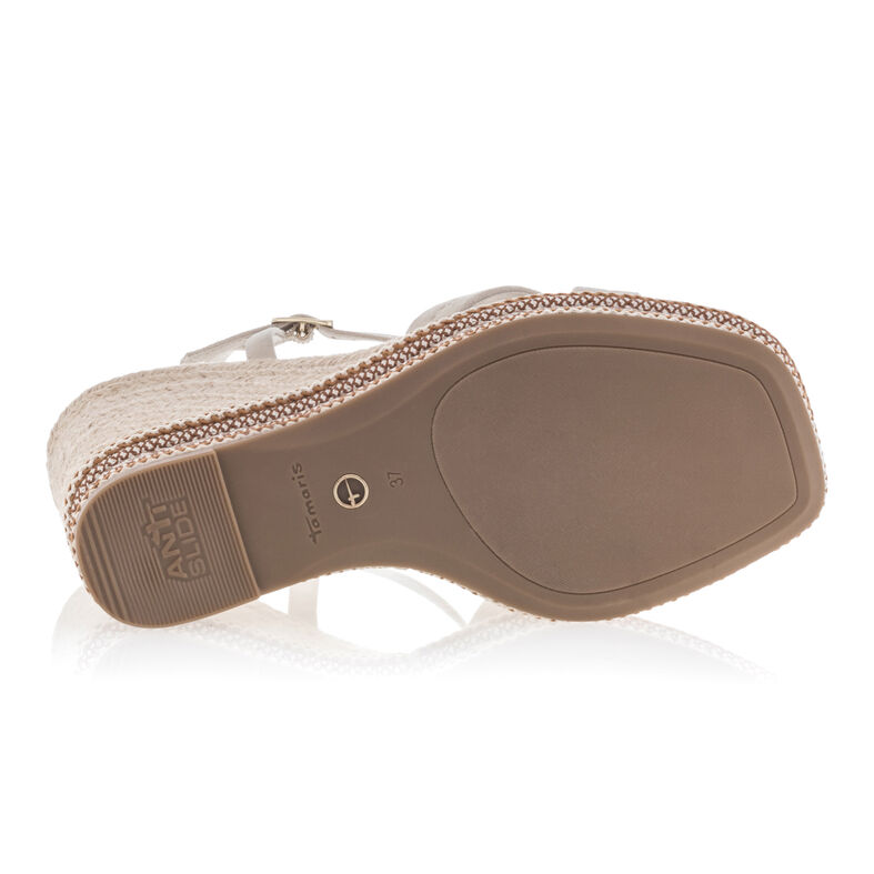 Beige sandaler / skor med öppen tå för kvinnor