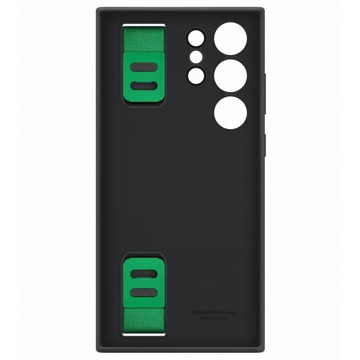 Funda de silicona Samsung con correa para S23 Ultra negra