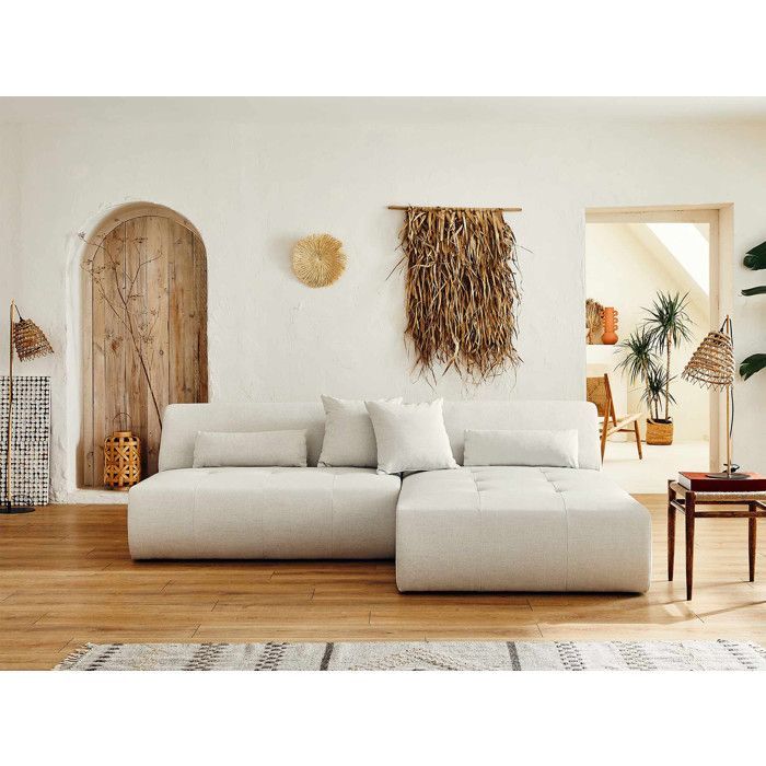 Onyx - Sofá modular esquinero reversible de 4 plazas - en tela - Beige