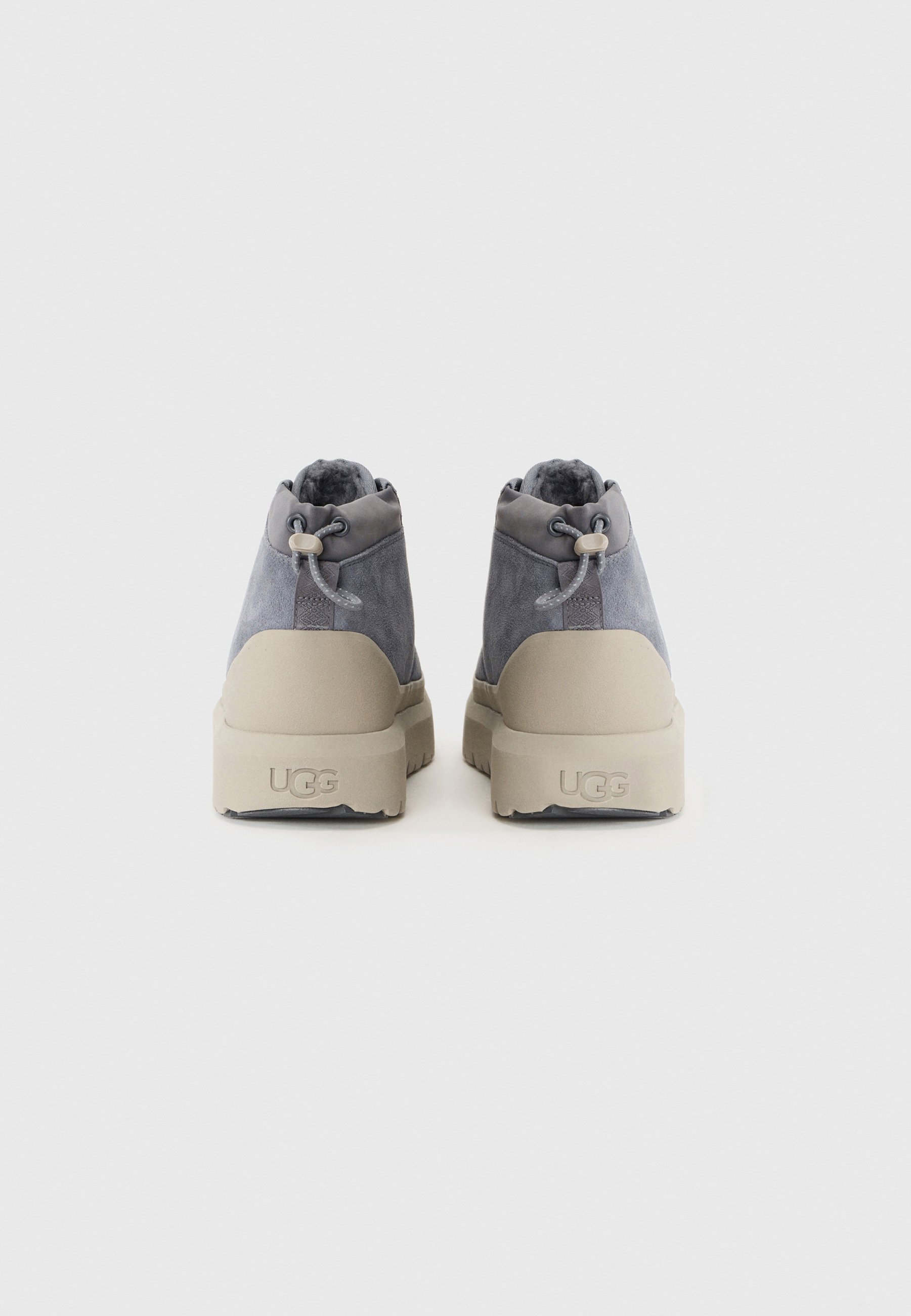 UGG NEUMEL UNISEX - Enkellaarsjes met vetersluiting - obsidiaan/straatsteen