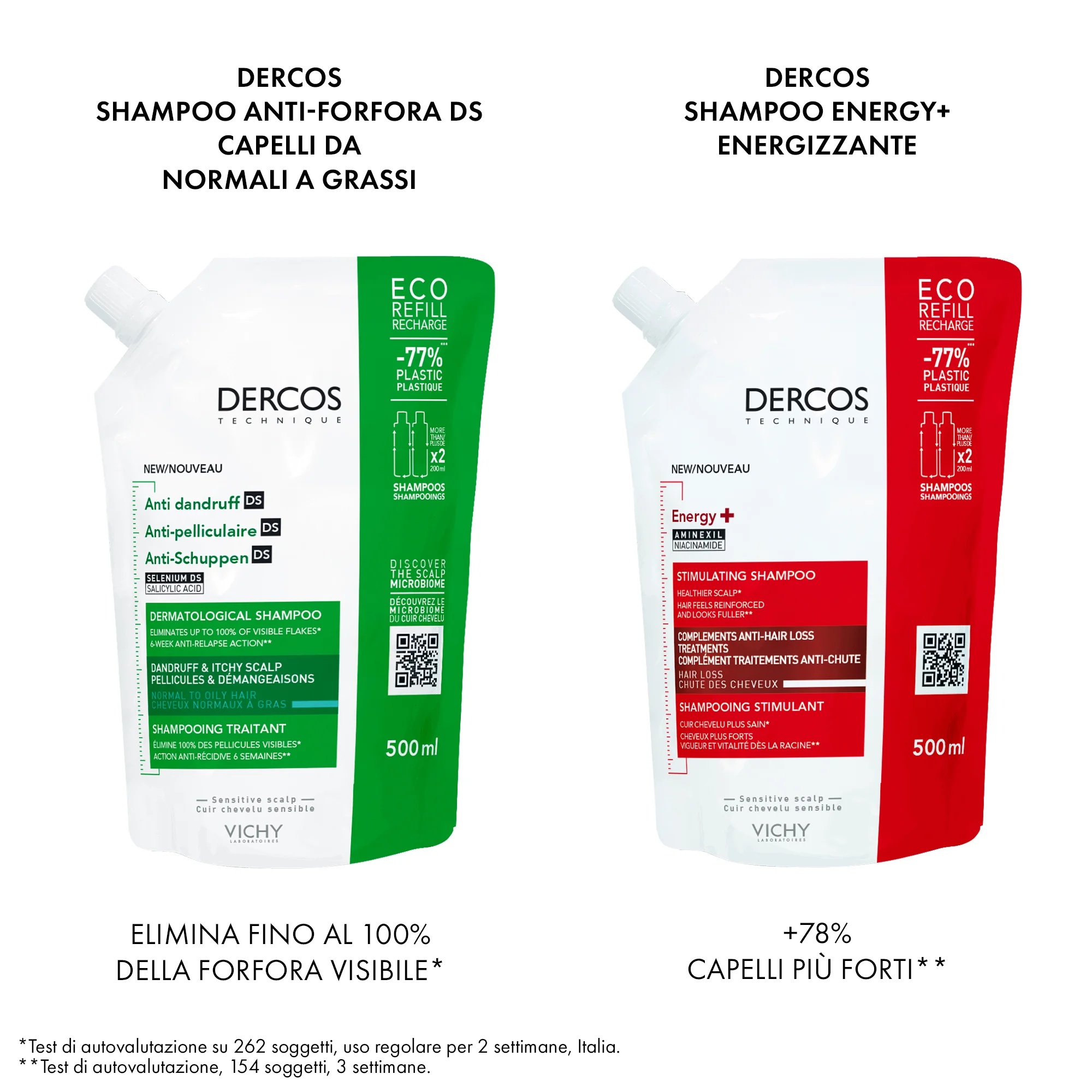 VICHY Vichy Dercos Eco anti-roosshampoo 500 ml navulling