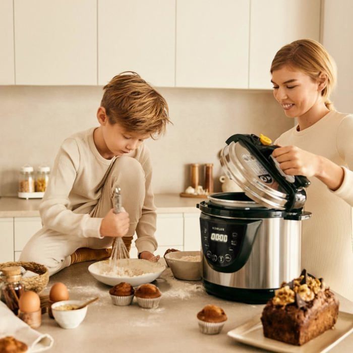 Mijoteuse Électrique Programmable Chef Pot V110. Multicuiseur Électrique Multifonction, 10 Programmes, 1000W, 6L, Conserve L[GA658]