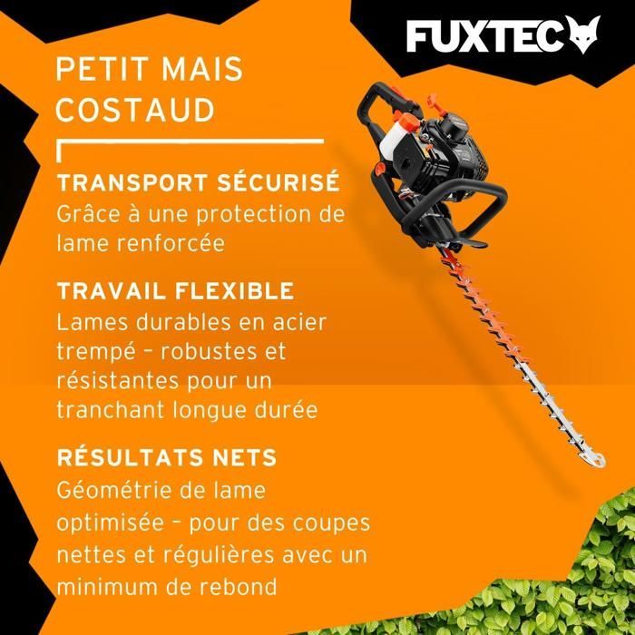 Cortasetos de gasolina FUXTEC FX-MH123ECO 2T de 25,4 cc, cuchilla de 560 mm, ancho de corte de 28 mm, ergonómico y antivibración.