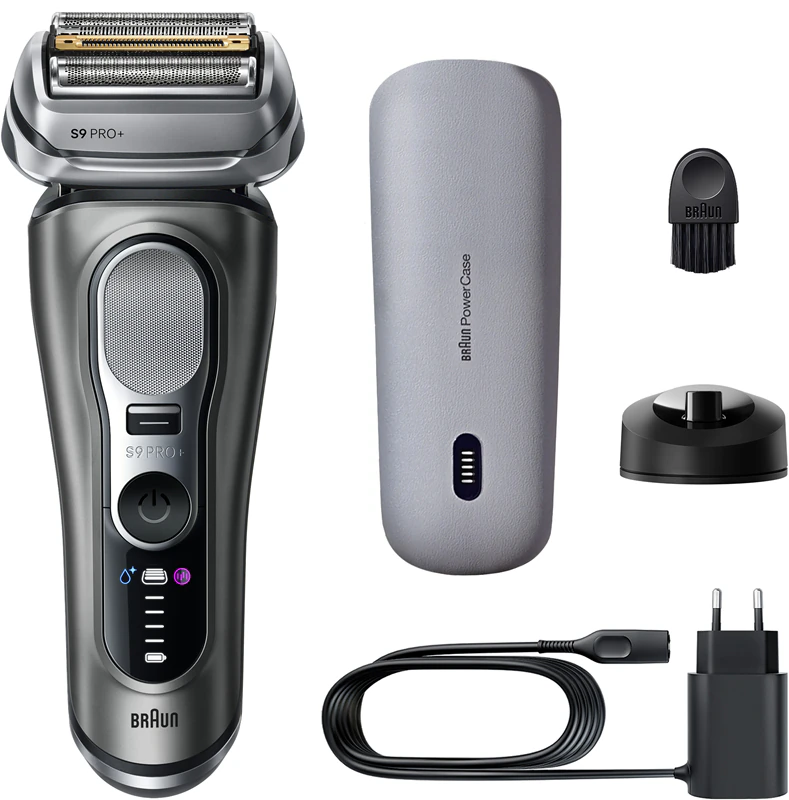 Barbeador elétrico Braun Series 9 PRO+ 9625s com estojo recarregável