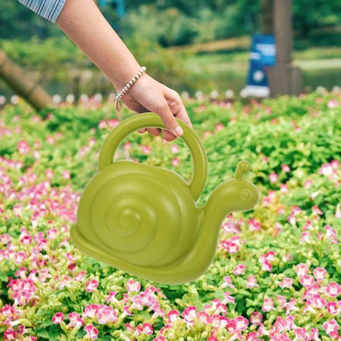 Children's Watering Can, 1.5L Plastic Snail Watering Can, Pet Watering Can, Snail-Shaped Sprinkler, Small Watering Can for Plants