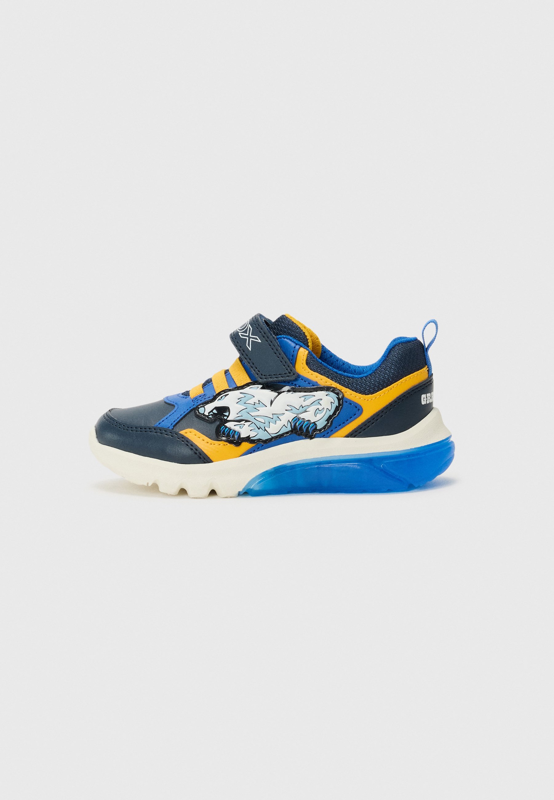 Geox CIBERDRON BOY - Sneakers - marineblauw/geel