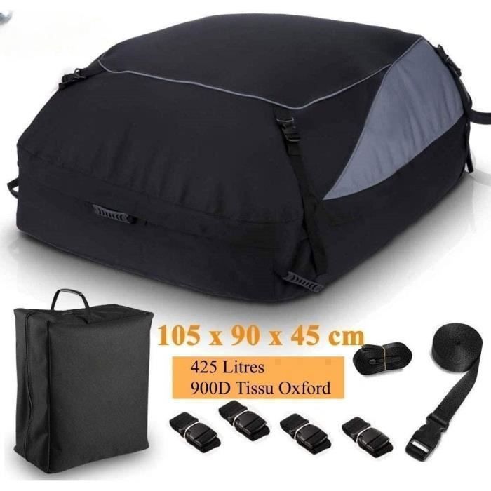 Cofre de techo plegable TOOLUCK - 450L - Bolsa de techo impermeable, bolsa de techo para coche sin barras, tejido Oxford 900D - 6 correas