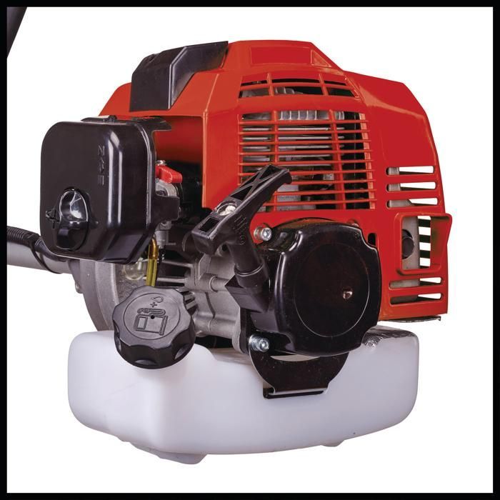 Roçadeira a gasolina Einhell GC-BC 52 I AS (motor de 2 tempos com chicote elétrico) fornecida com lâmina de 3 dentes e carretel de linha dupla.