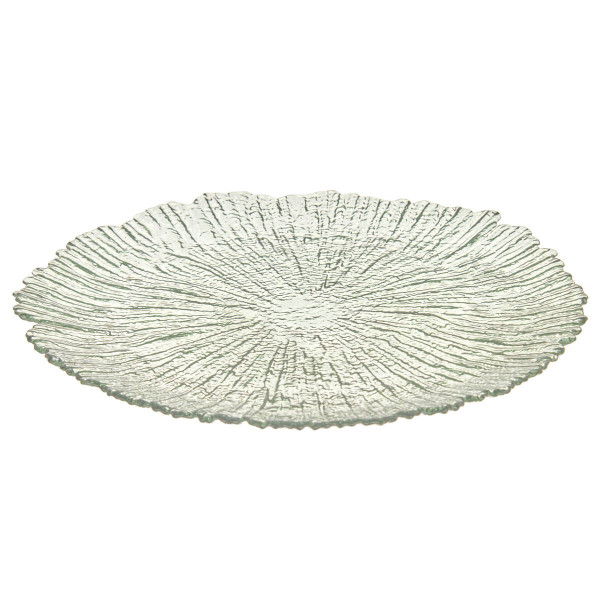 Ozdobny talerz obiadowy w organicznym kształcie, Ø 32 cm