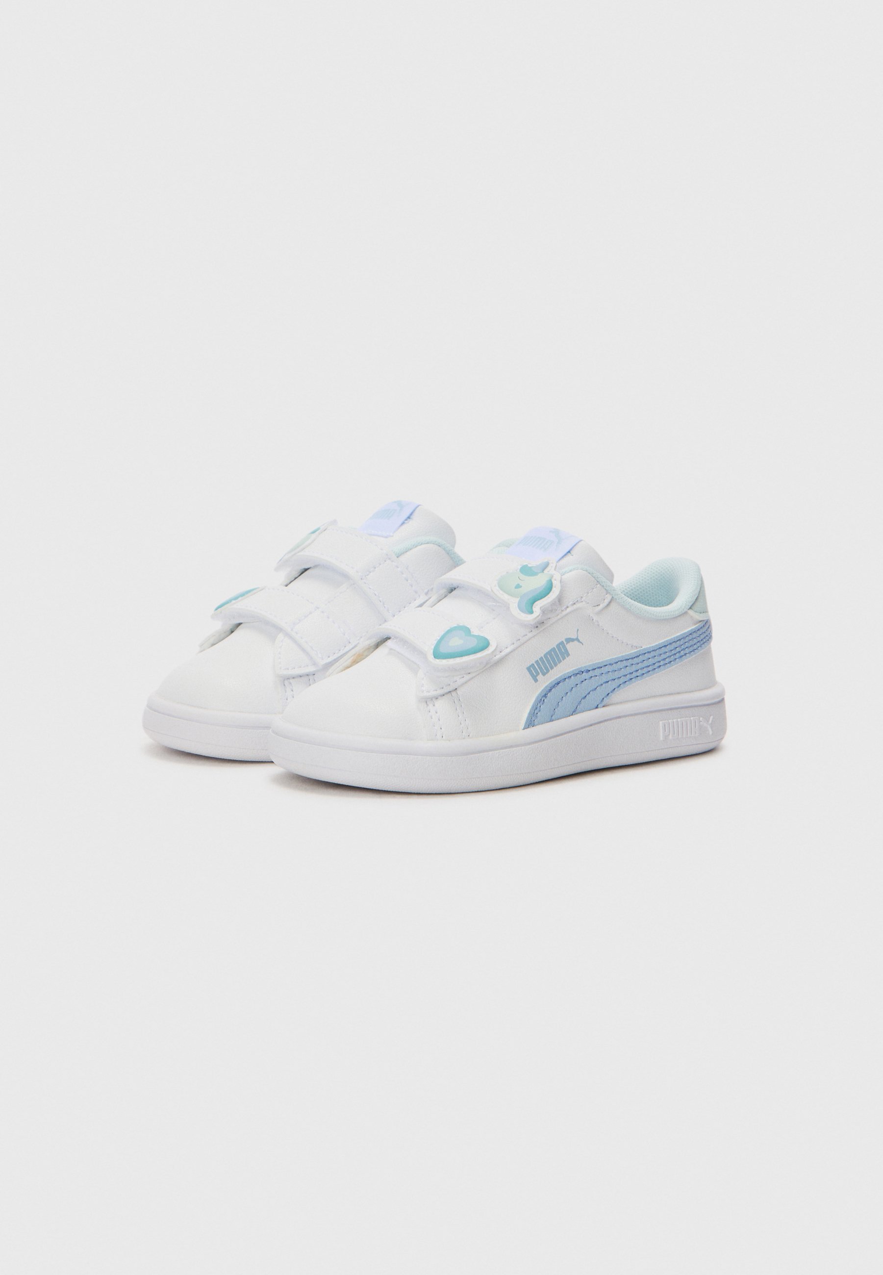Puma SMASH - Chaussures bébé - blanc/haute tropique