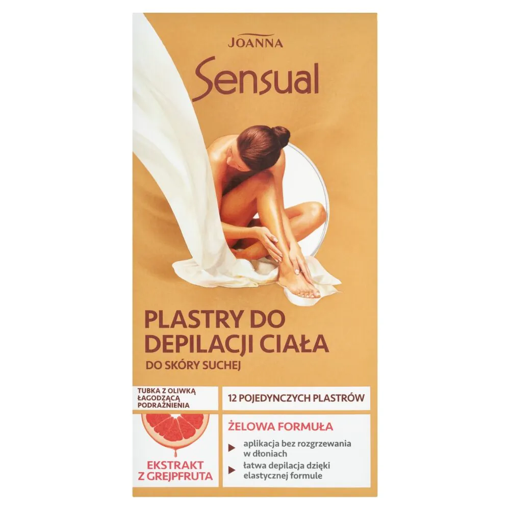 Joanna Sensual Żelowe plastry do depilacji ciała, Grejfrut