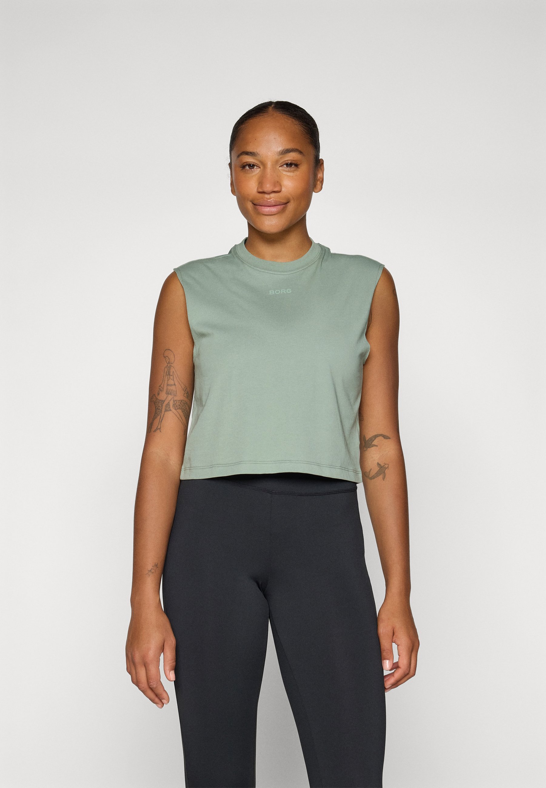Björn Borg cropped tanktop - Top - lichtgroen