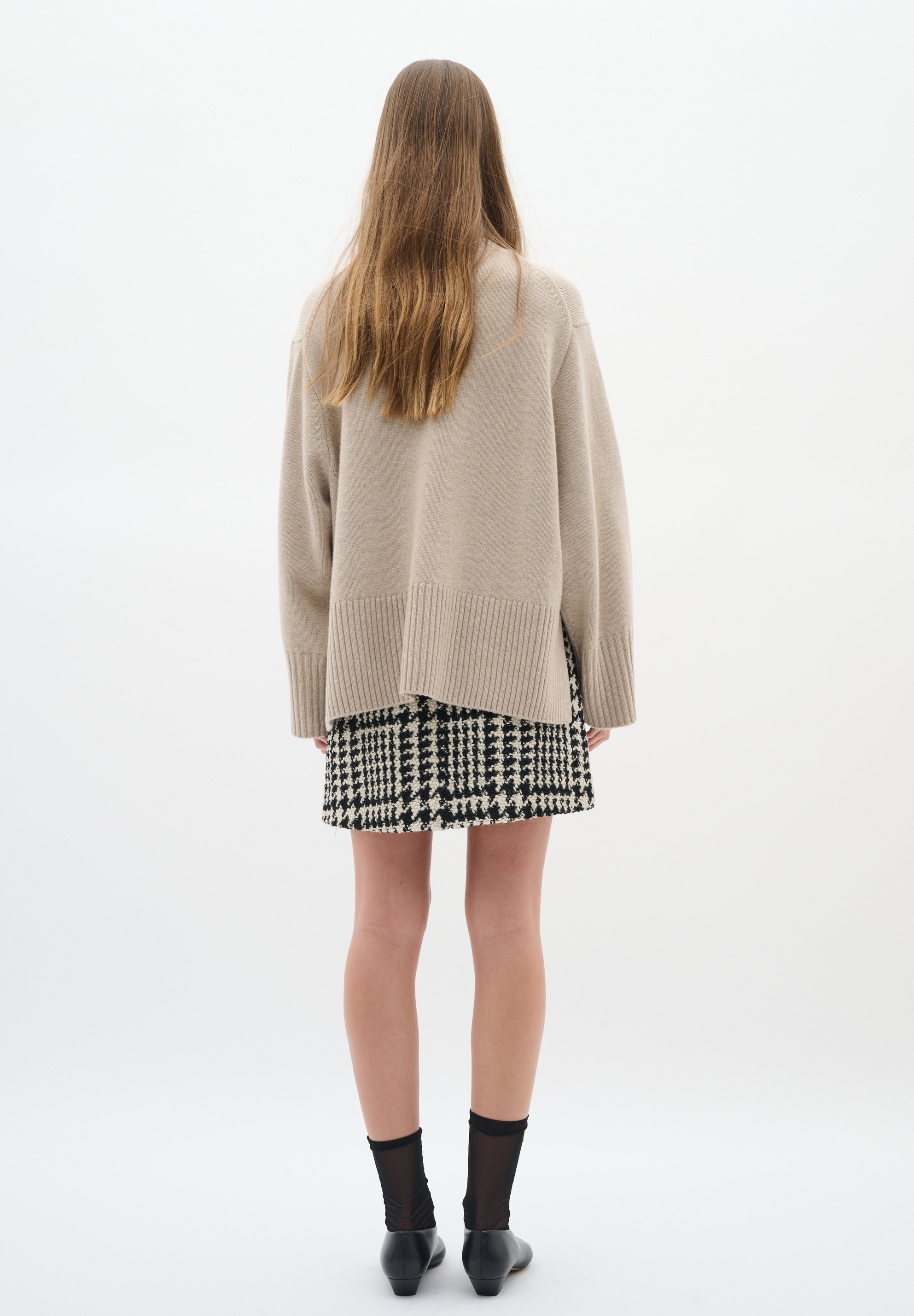 InWear BRYA - Mini-jupe - noir/blanc