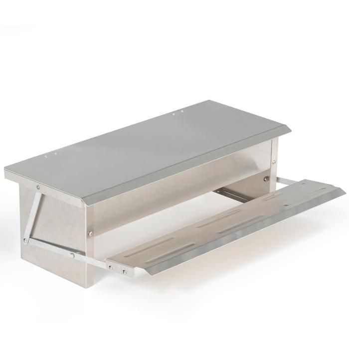 IDMARKET XL Chicken Feeder, Automatic Pedal-Operated Steel Dispenser, 5 kg