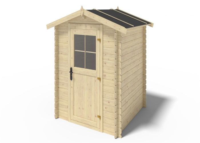 Abri de jardin en bois - 3,61m2 - 1,90x1,90m - Ep. 28mm - Couleur: naturel - DOM593