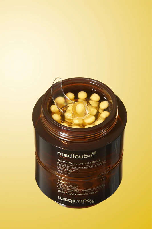 medicube Deep Vita C Capsule Cream, eine aufhellende Creme für Haut mit Verfärbungen
