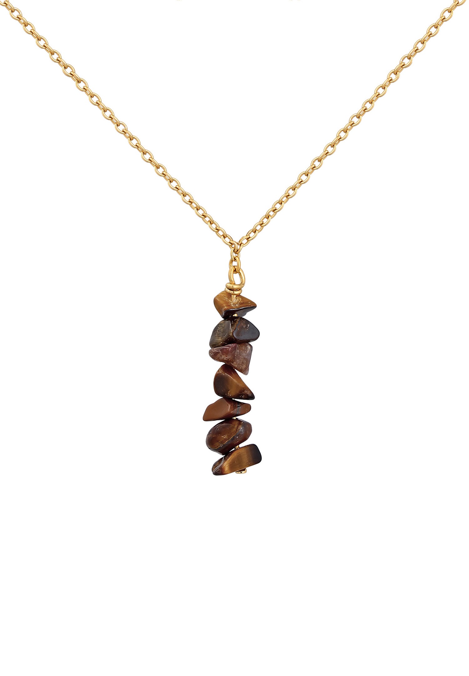 KUZZOI Hommes Pendentif éclat avec pierres précieuses œil de tigre en argent sterling 925