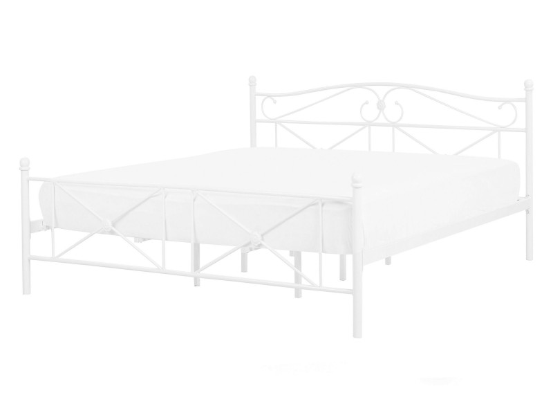 Łóżko metalowe rama stelaż 140x200 białe