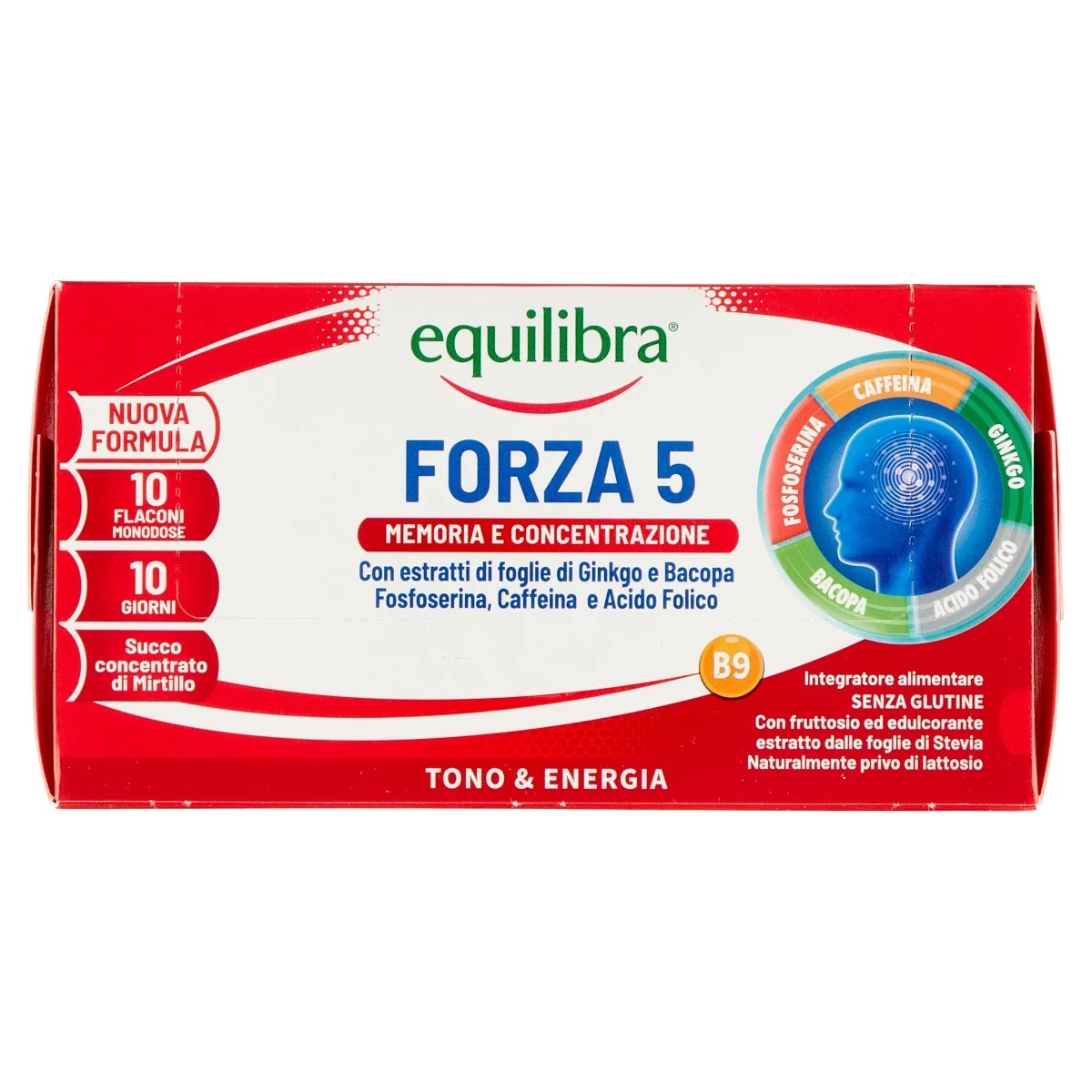 EQUILIBRA Equilibra Forza5 10 pudelit Mälu ja keskendumisvõime