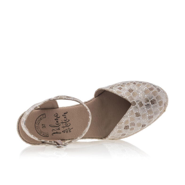 Beige espadriller med rebsåler til damer