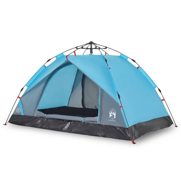 Tienda de campaña tipo domo para 2 personas vidaXL, azul, de liberación rápida, 4004190