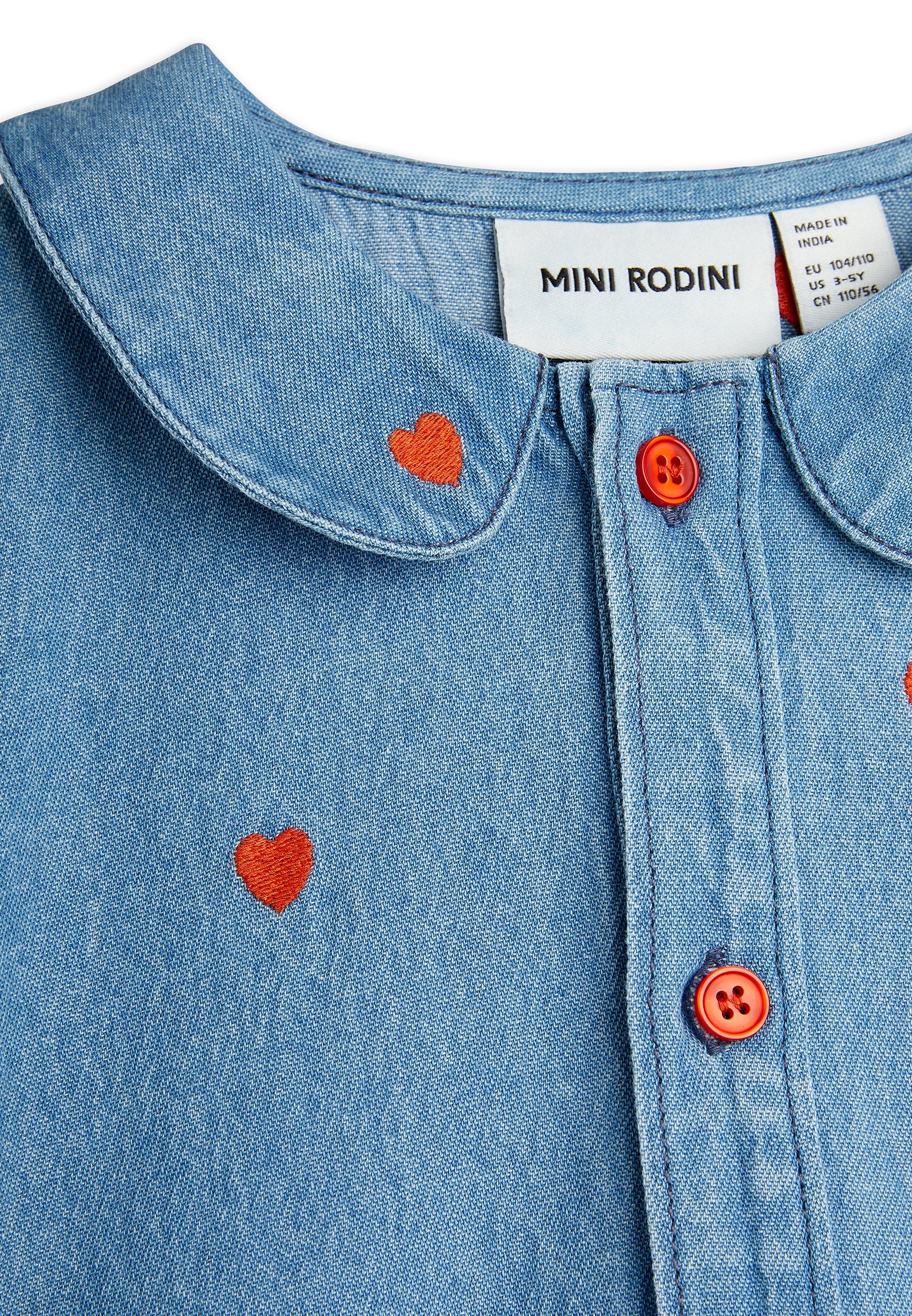 Džínové šaty Mini Rodini s potiskem - blue