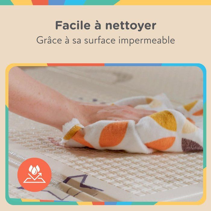 Tapis d'Éveil Réversible - NUBY - 200 x 150 x 1 cm - Arc-en-Ciel