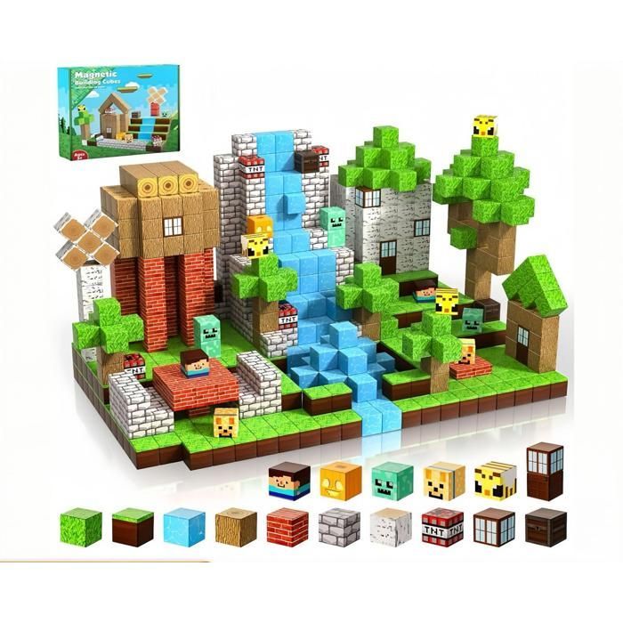 Bloques magnéticos de construcción de 150 piezas - Bloques magnéticos para niños, juguetes de construcción magnéticos para niños
