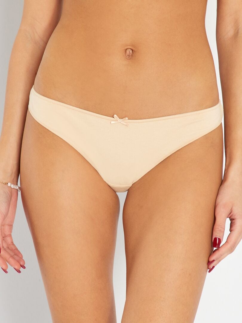 Conjunto de 3 calcinhas brasileiras em algodão elástico - cinza