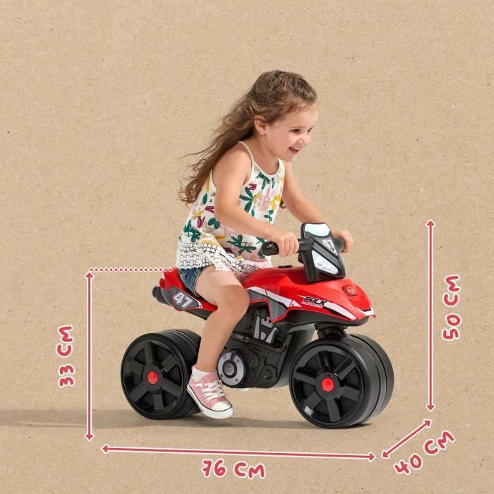 FALK Moto Racing Team loopfiets - Brede wielen en stuur - Gemaakt in Frankrijk - 40% gerecycled plastic - Geschikt voor kinderen vanaf 2 jaar