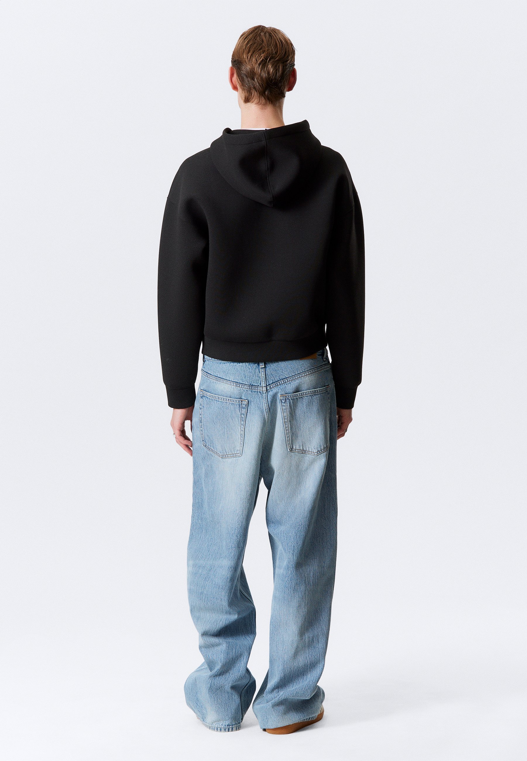 Weekday SIMON SCUBA ZIP - Bluza rozpinana - czarna ciemna