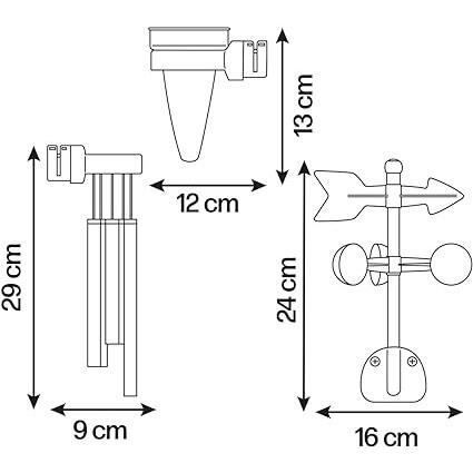 Smoby - Kit Météo - Accessoires de Maison Smoby - Carillon + pluviomètre + girouette - Dés 2 ans