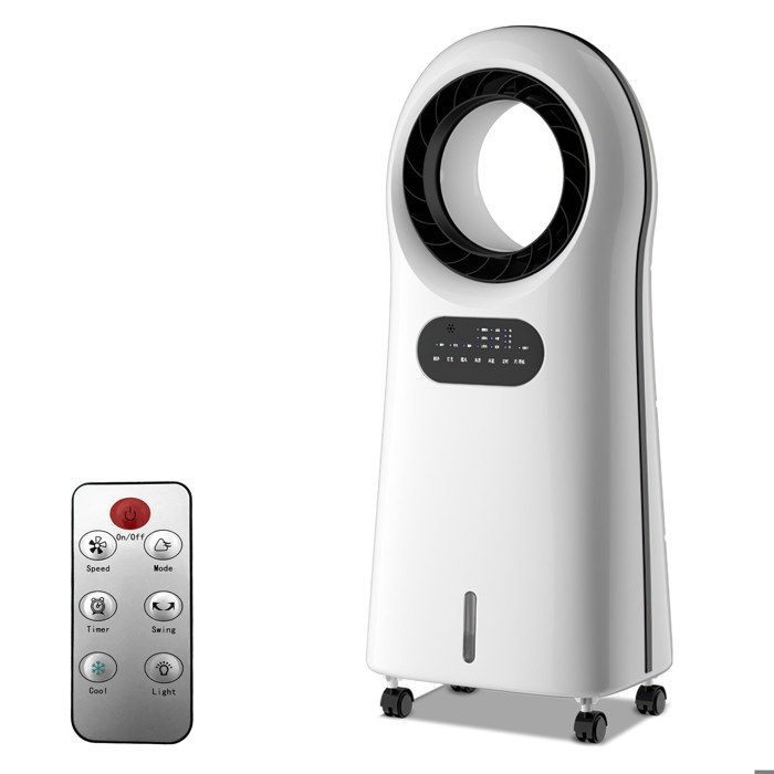 Aire acondicionado portátil 4 en 1 de 110 W, ventilador, enfriador, ventilador de suelo, humidificador de aire con ruedas, 3 velocidades.
