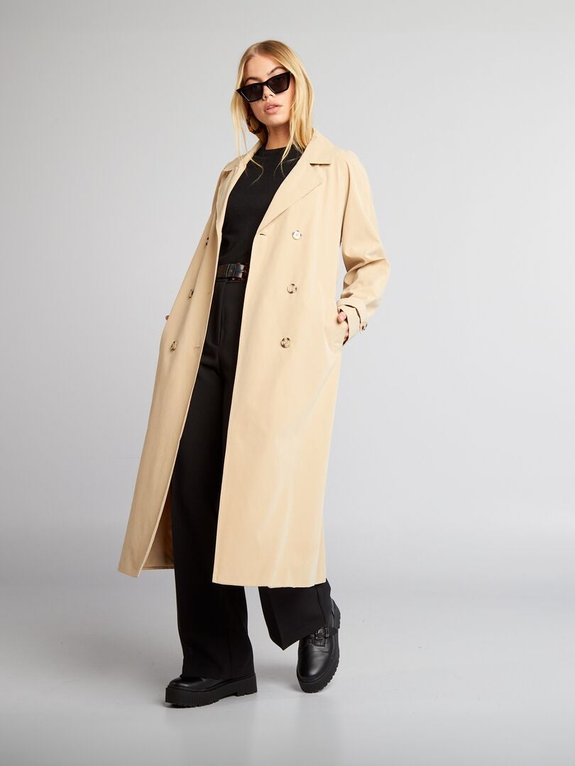 Trenchcoat 'JDY' met riem - BEIGE