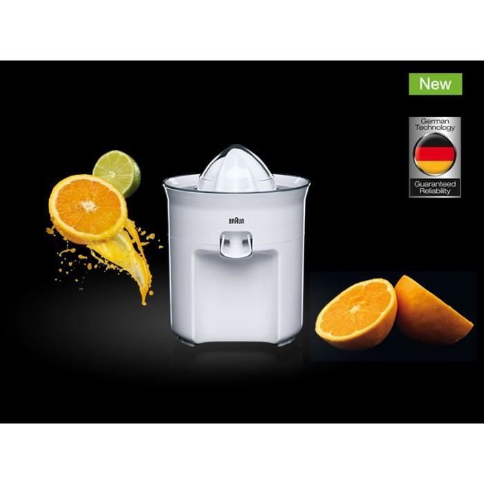 Spremiagrumi elettrico BRAUN CJ3050WH - 60W - Bianco - Beccuccio antigoccia