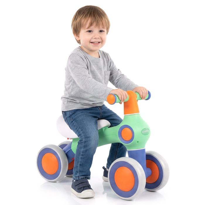 Cochecito infantil COSTWAY con 4 ruedas de EVA, asiento y manillar ajustables, para niños y niñas, capacidad de carga de 30 kg, 52 x 18 x 38 cm, verde.