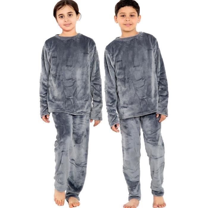 A2Z 4 Kids Warm Fleece Twosie Round Neck Pyjamas Boys Girls Nightwear Set 5-13
