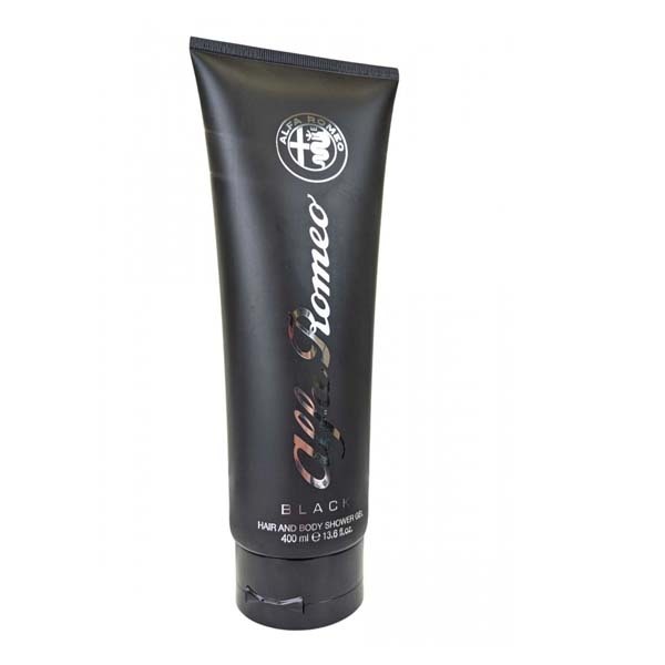 Alfa Romeo - Gel de ducha negro para cabello y cuerpo Alfa Romeo 400 ml