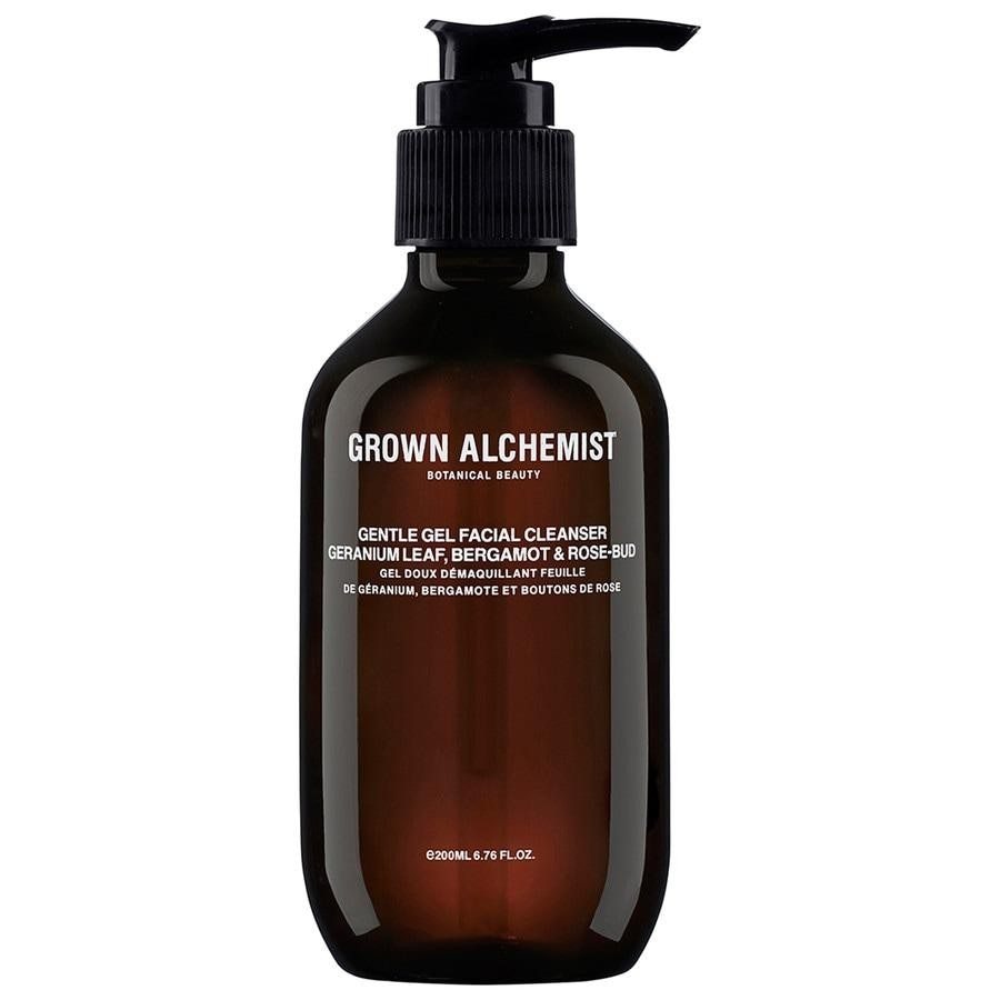 Čistiaci gél Grown Alchemist s listami pelargónie, bergamotom a ružovými púčikmi (jemný) – 200 ml