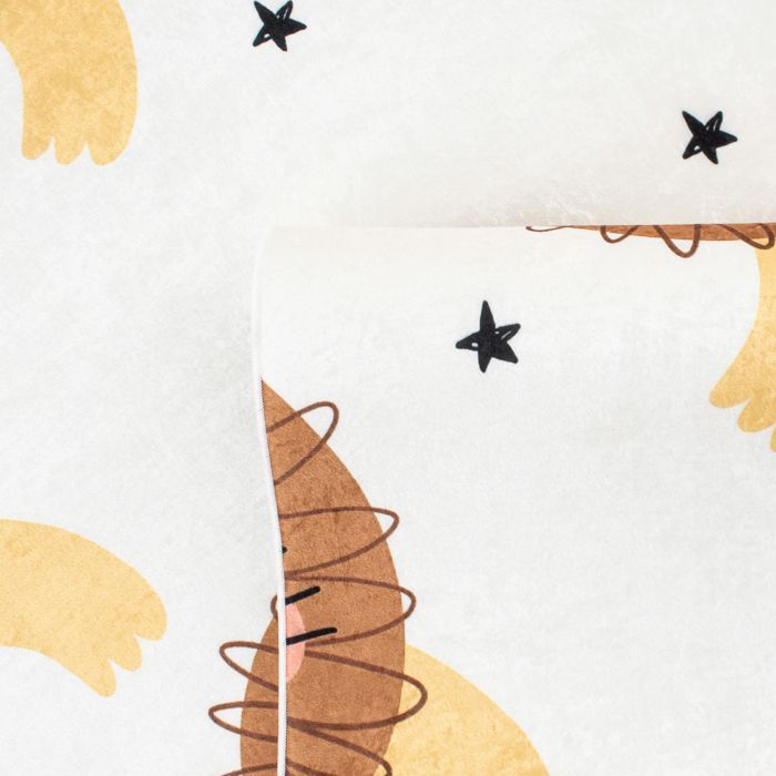 Tappeto gioco per bambini - NAZAR RUGS - HAPPY - Lavabile - Design con leone - Beige - 120x160 cm