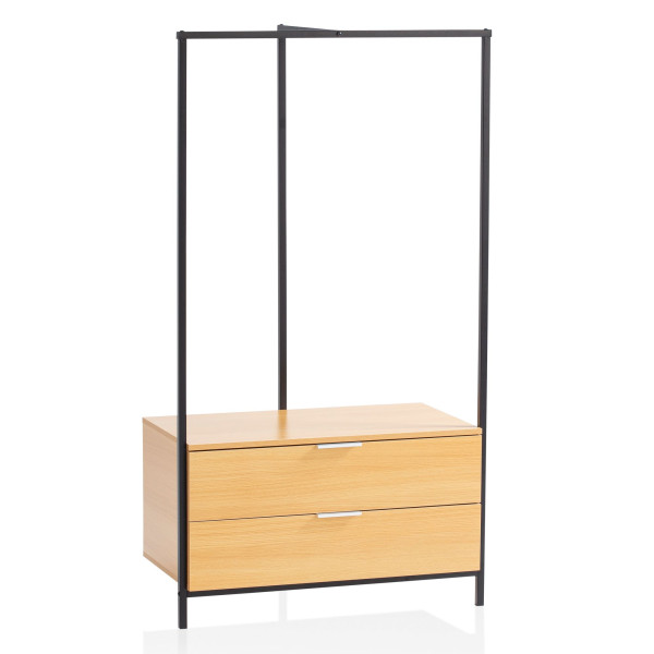 Szafa FineBuy szafę dębową 152 cm z drążkiem