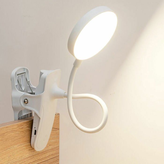 Lampe de bureau pince LED 3 couleurs gradation continue flexible 360 idale pour lit ou bureau BRUMISATEUR D'EXTERIEUR Label
