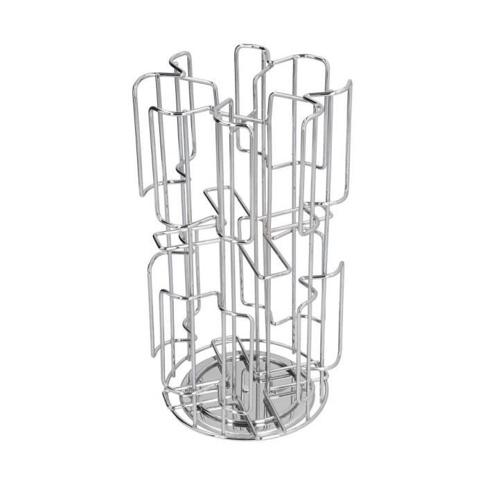 Support de capsule de café rotatif à 360° - AKOZON - Gris - Compatible Tassimo - 64 dosettes