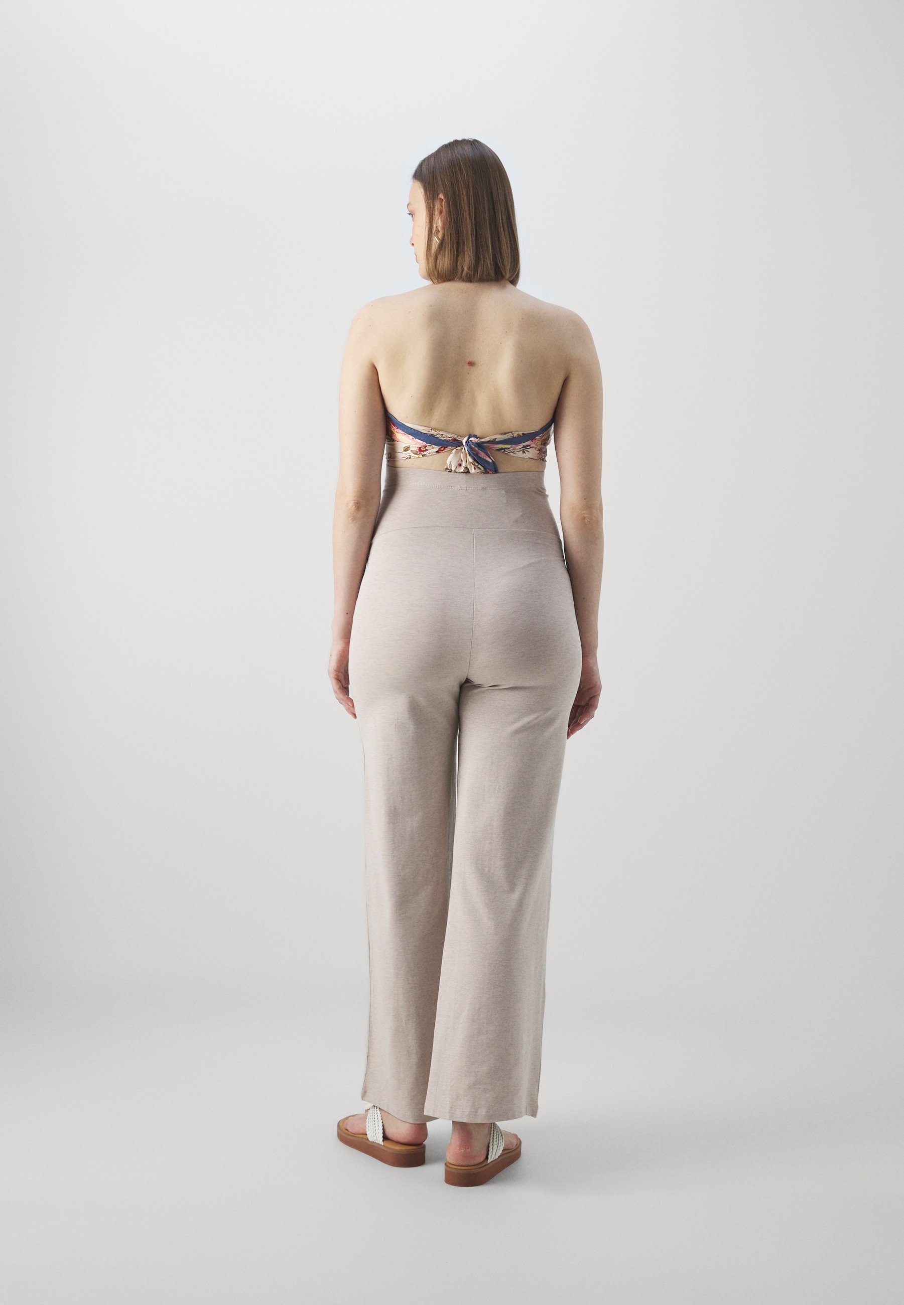 Anna Field MAMA 2-PACK - Trainingsbroek - zwart/gevlekt beige