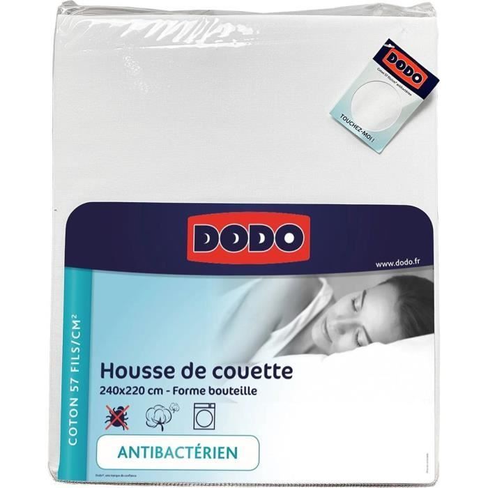 Funda nórdica DODO - 260x240 cm - Algodón - Antibacterial - Blanca